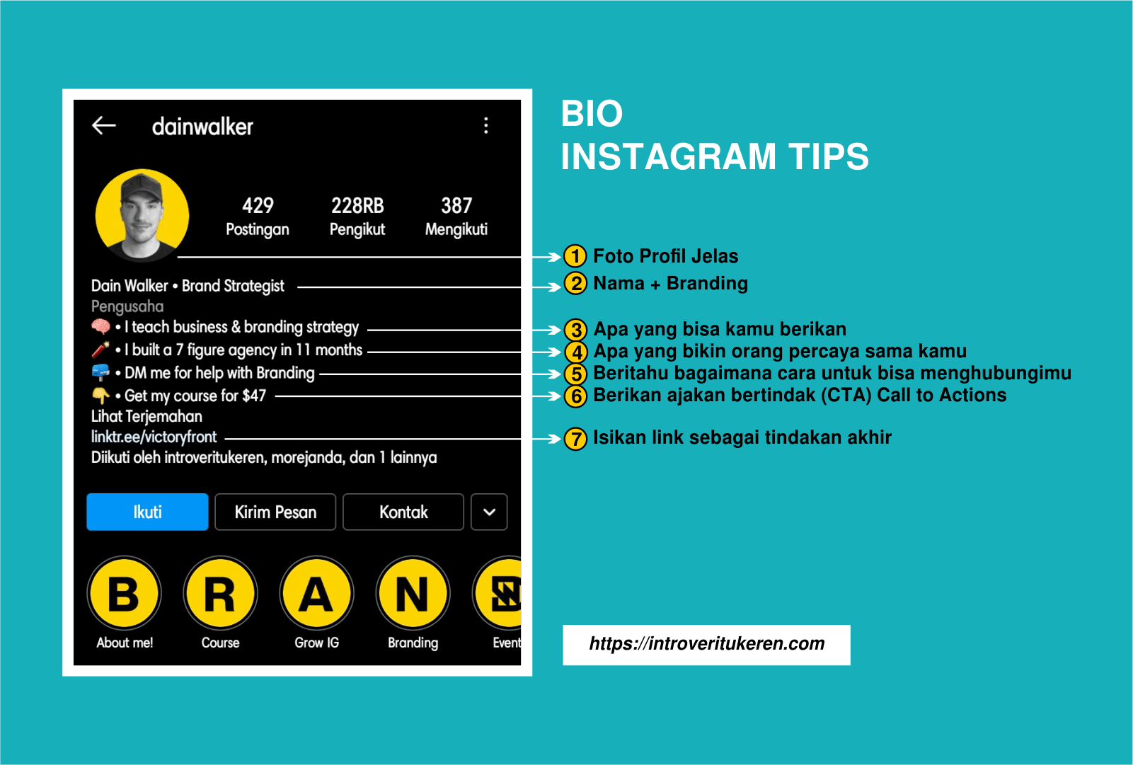 Cara Membuat BIO Instagram yang Menarik By:@DainWalker